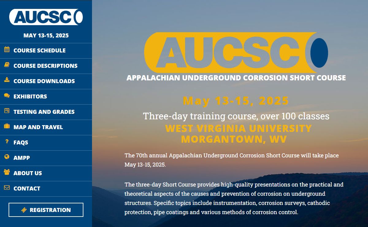 AUCSC Appalachian Underground Corrosion Short Course |AUCSC