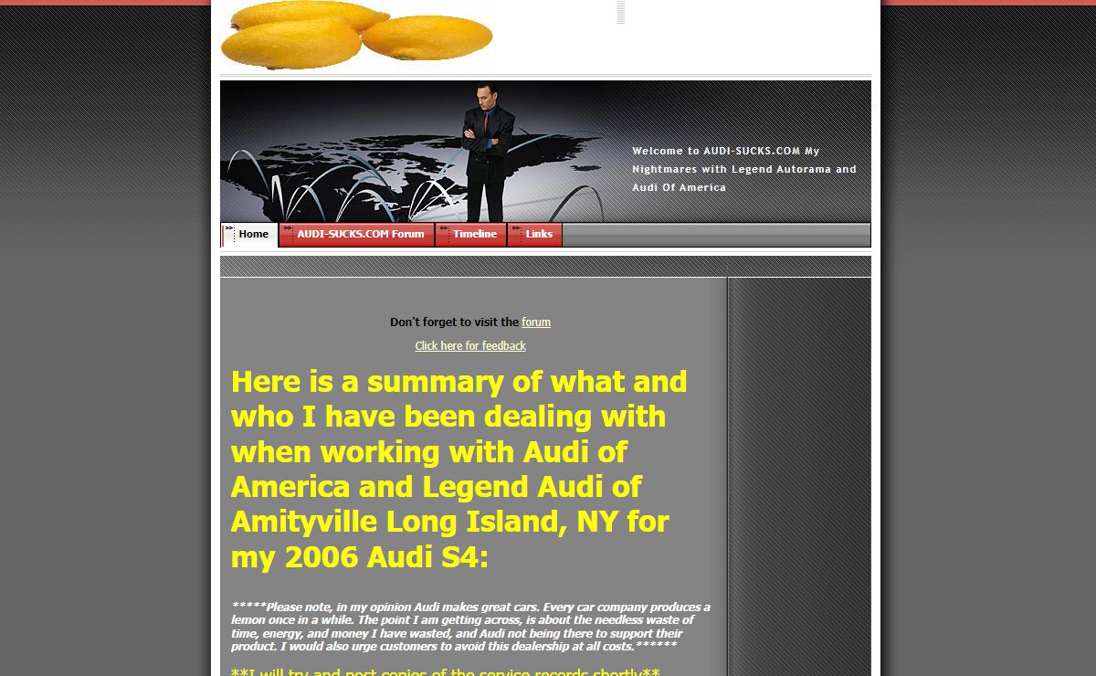 Home - AUDI-SUCKS.COM -- My Problems With an S4 Lemon