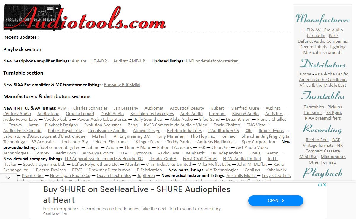 Welcome.... - audiotools.com.