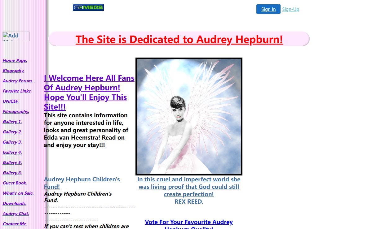 Audrey Hepburn Small Fan Page!:-)