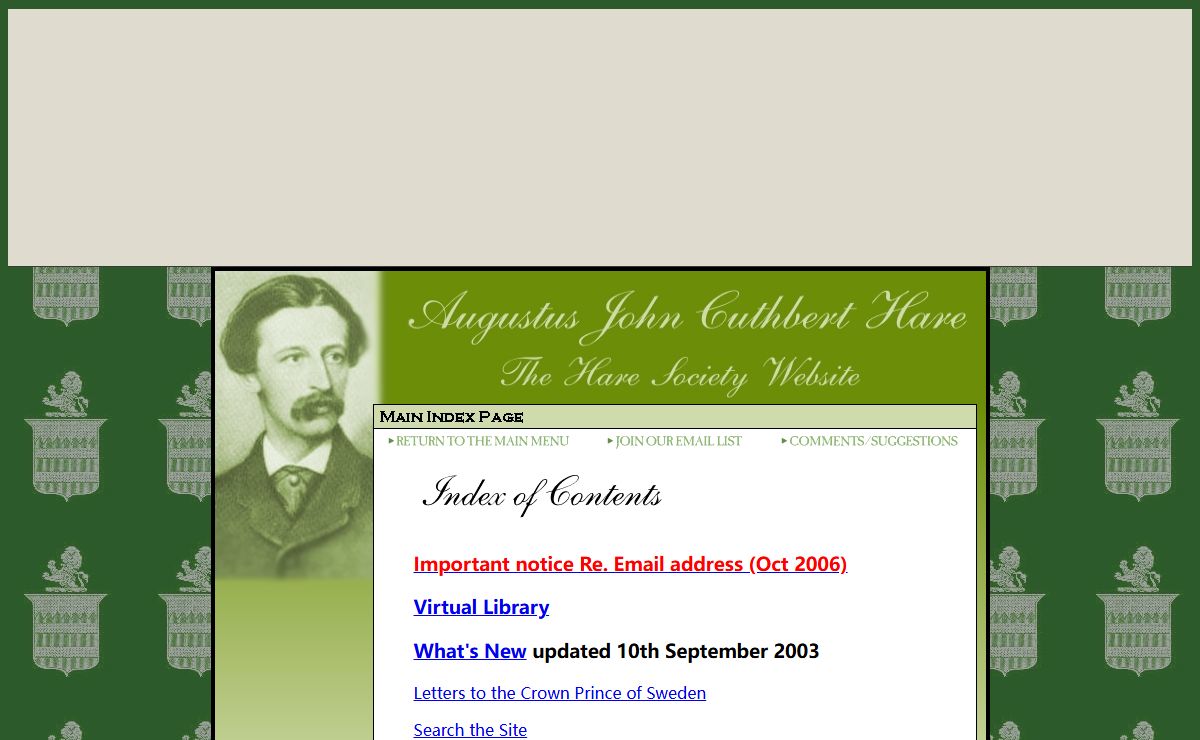 Augustus Hare Society Pages