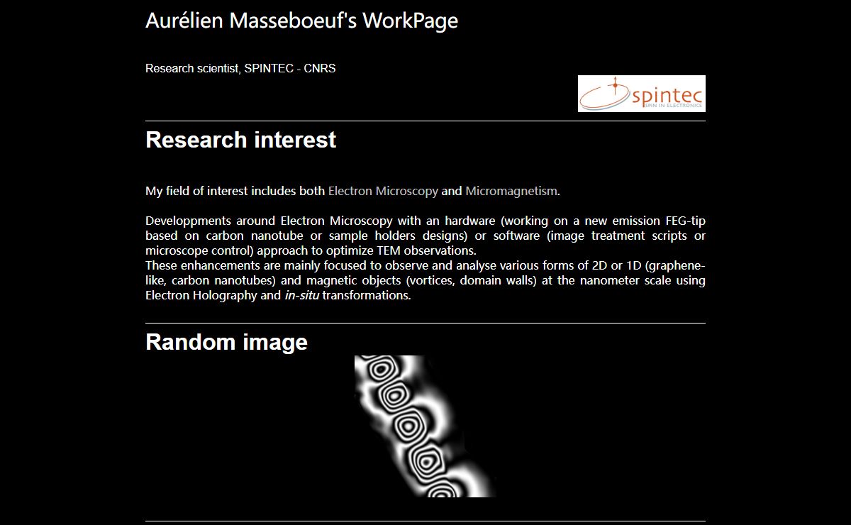 Aurélien Masseboeuf Work Page
