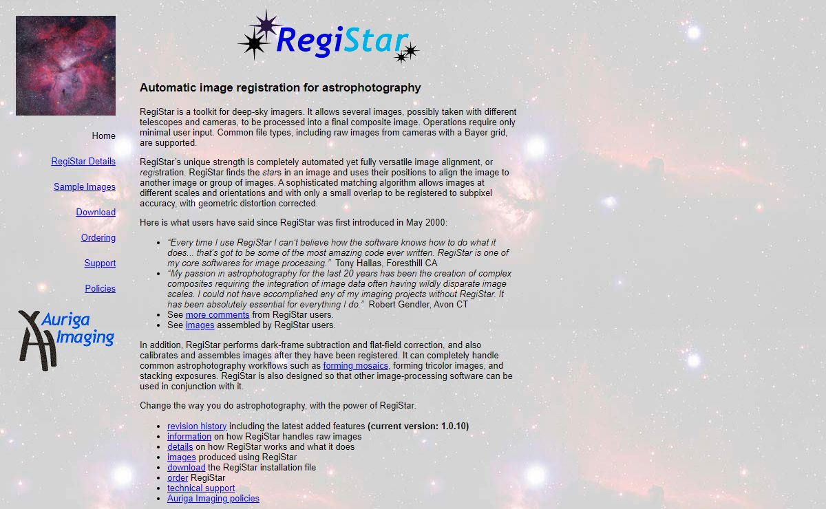 RegiStar Home Page