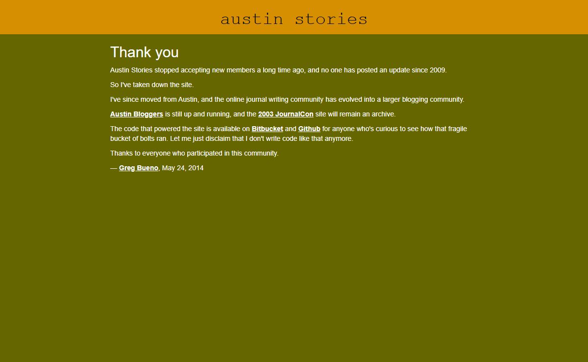 Austin Stories: Thank you