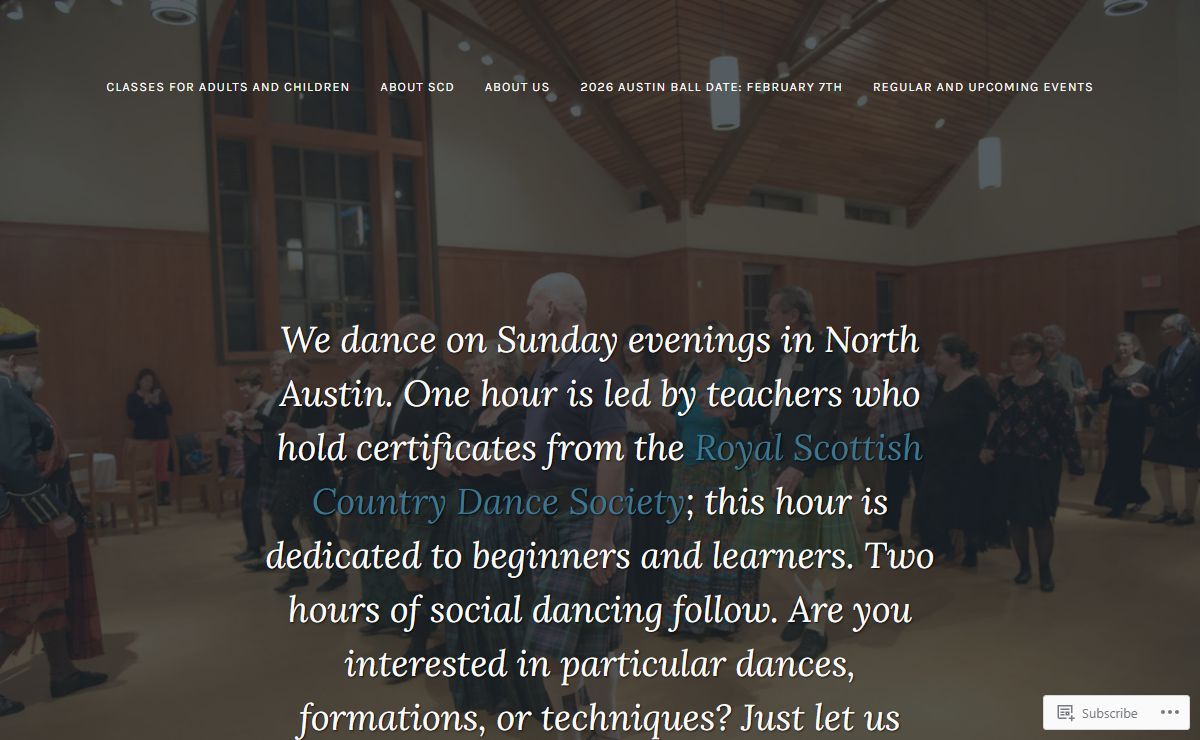 Welcome to the Austin Scottish Country Dance Society! – Have fun and get exercise with traditional Scottish music and dance for all ages