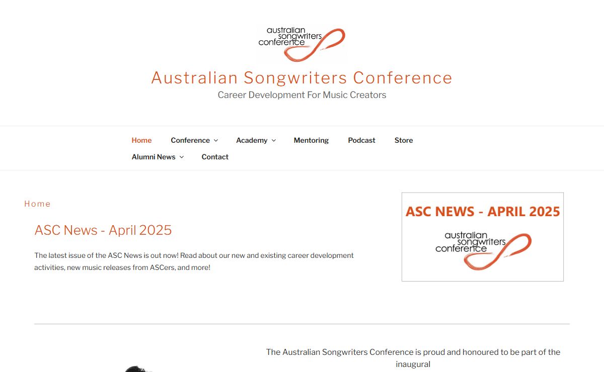 Australian Songwriters Conference – Career Development for Music Creators