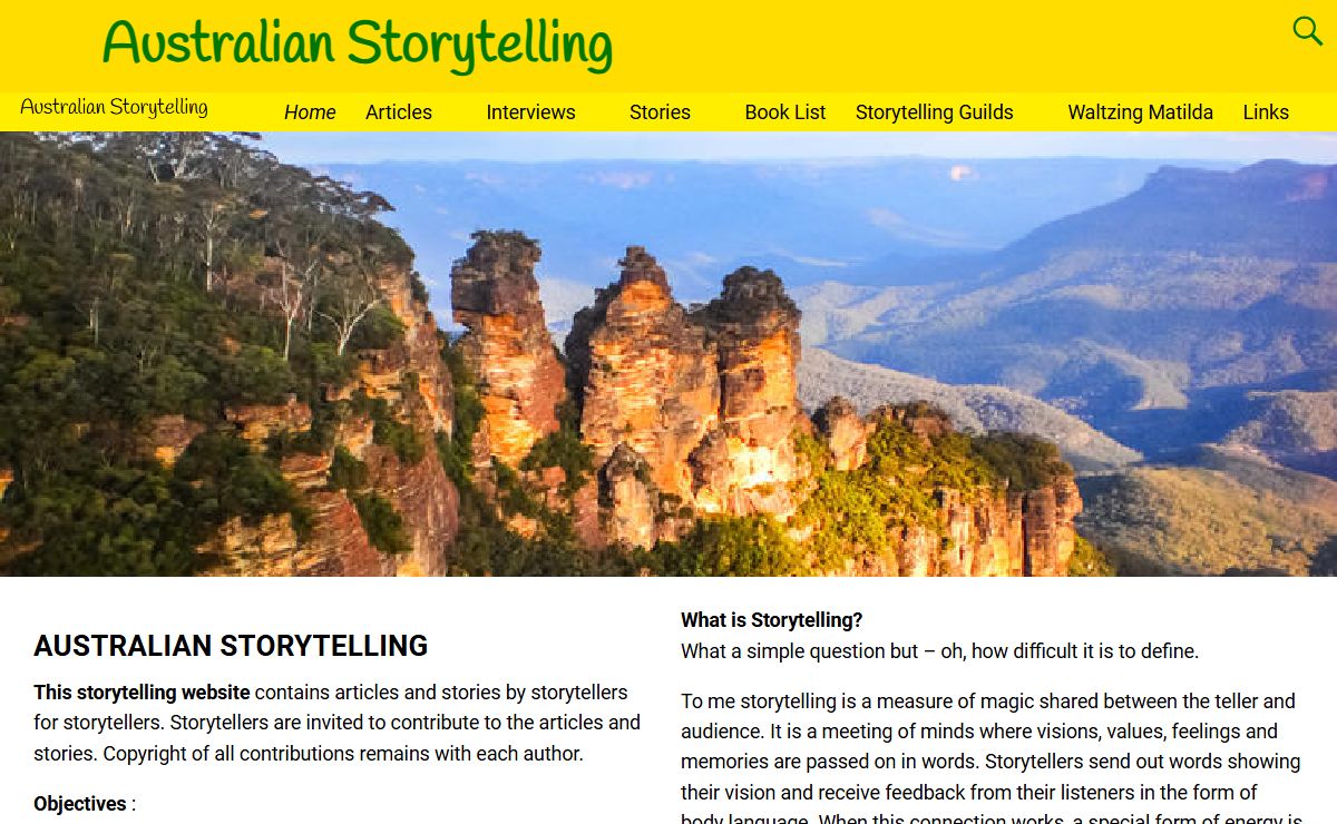 Australian Storytelling - Articles, Stories, Guild links