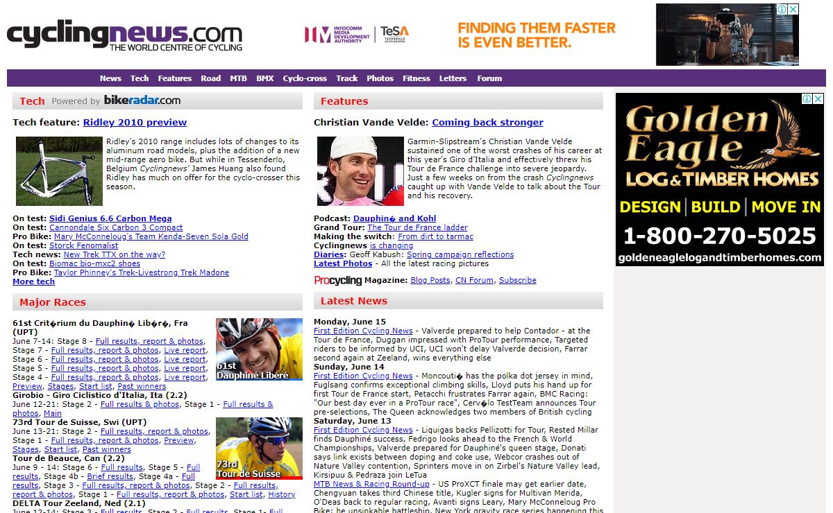 www.cyclingnews.com - the first WWW cycling results and news service