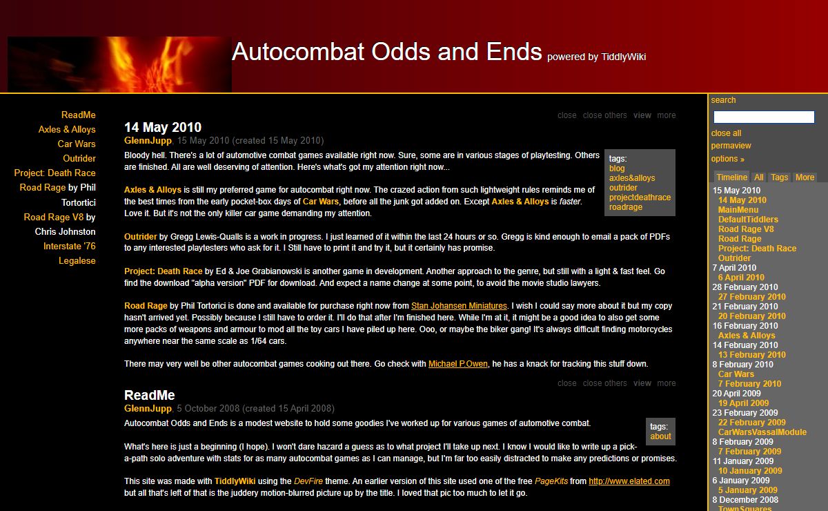 Autocombat Odds and Ends - powered by TiddlyWiki