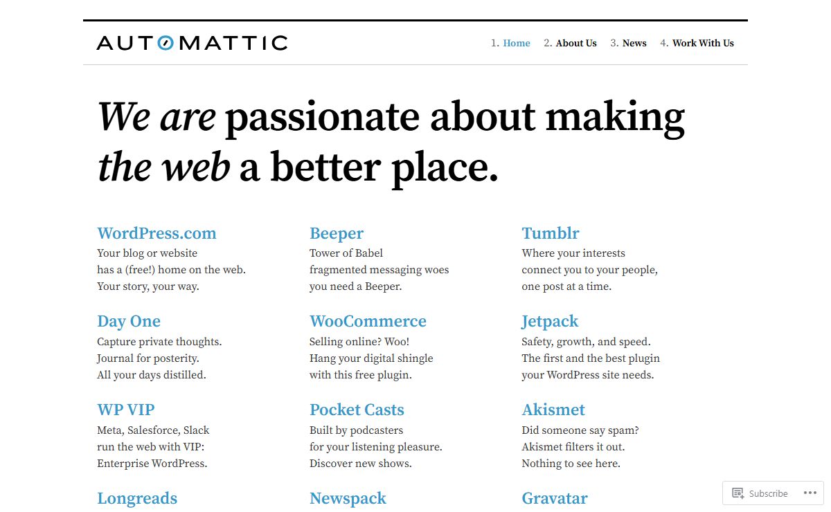 Automattic – Making the web a better place