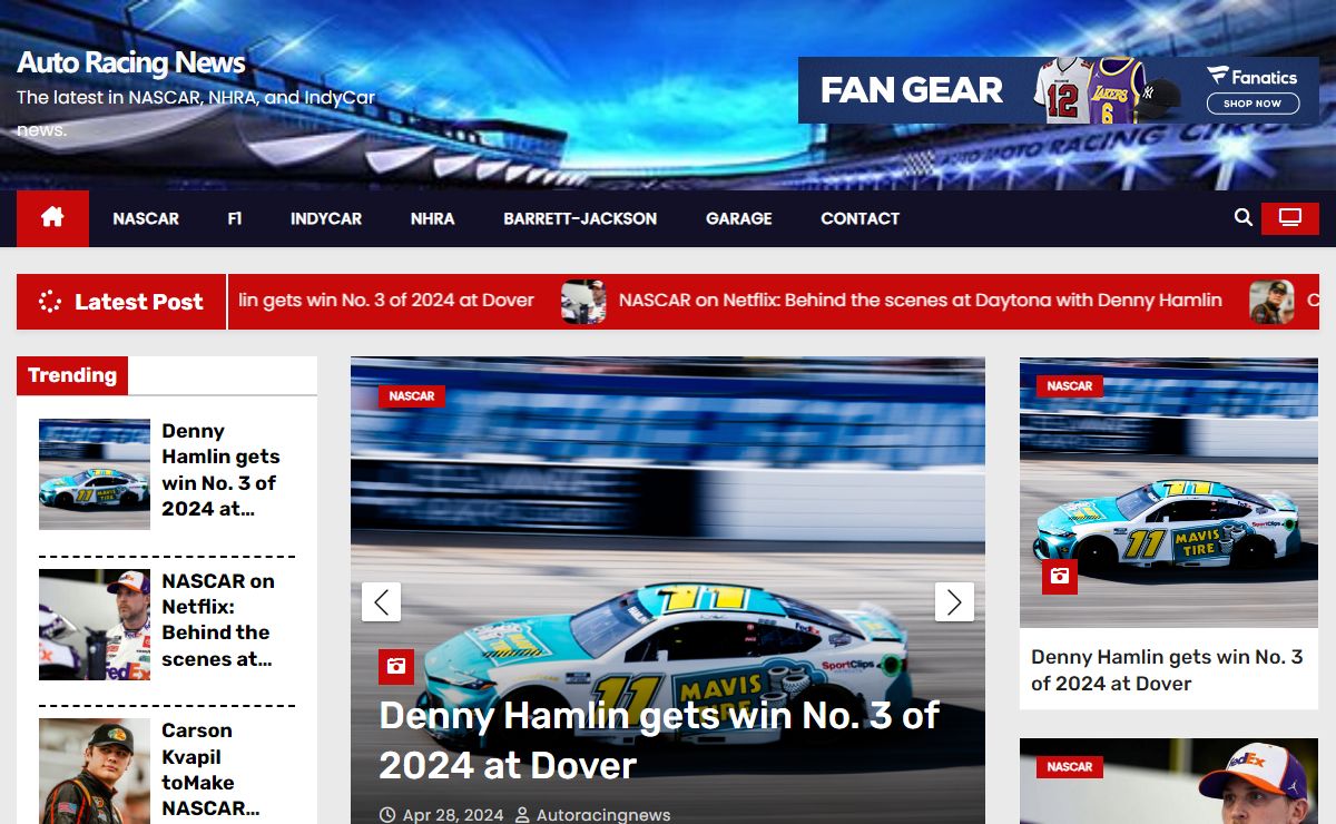 Auto Racing News – The latest in NASCAR, NHRA, and IndyCar news.