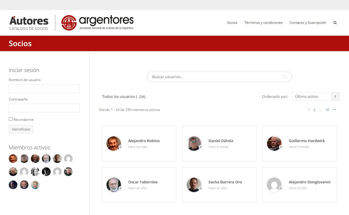Socios – Catálogo de Autores (Argentores)