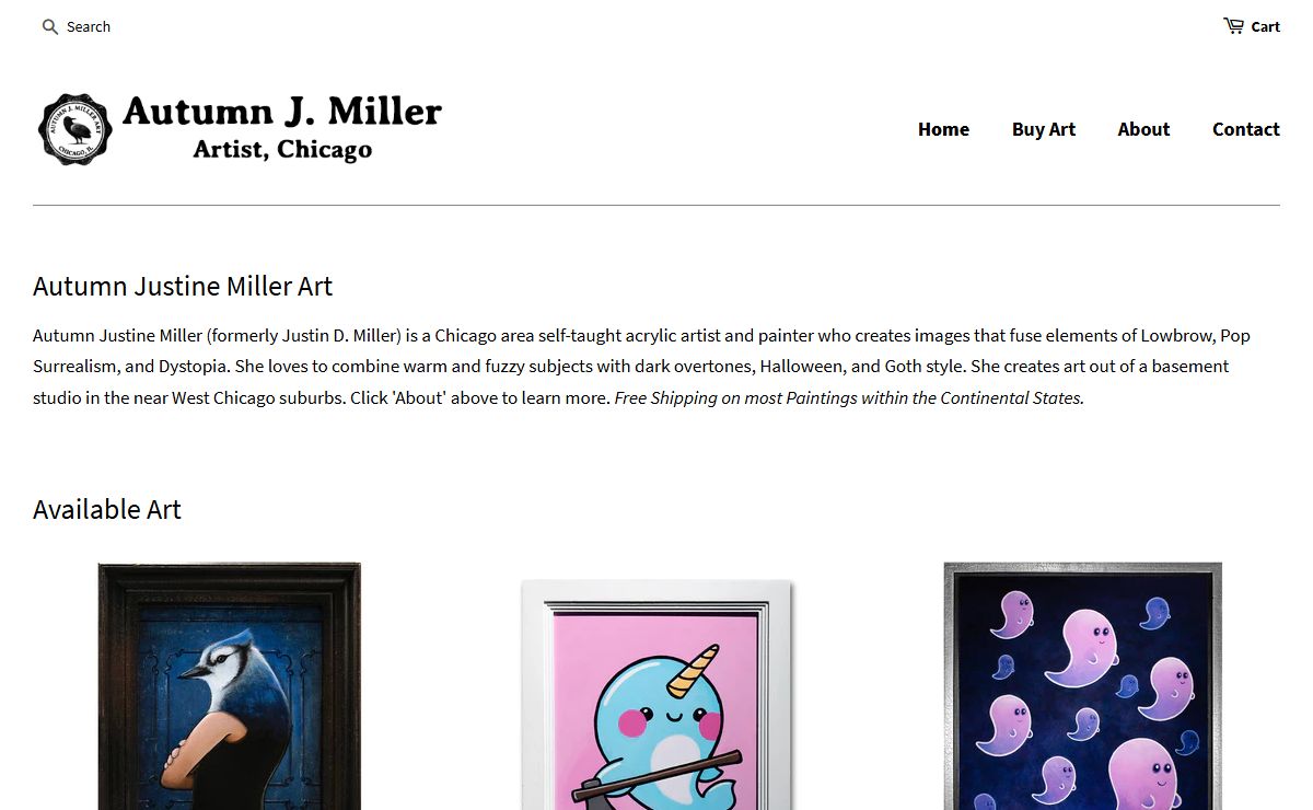 Art of Autumn Justine Miller, Chicago area Pop & Surreal Artist
