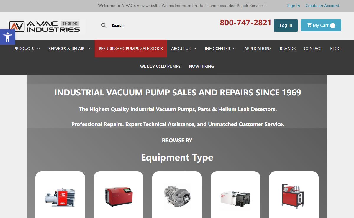Industrial Vacuum Pump Repair And Sales | Industrial Vacuum Pump | AVAC Industries