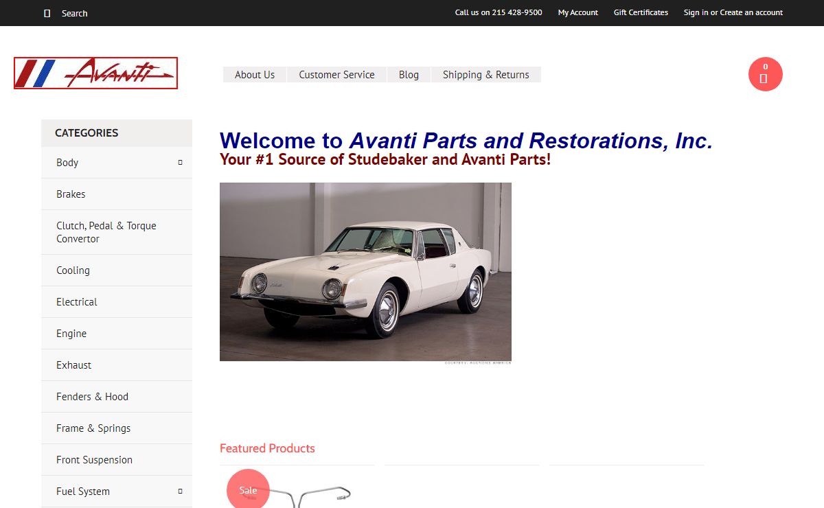 Avanti Parts & Restorations