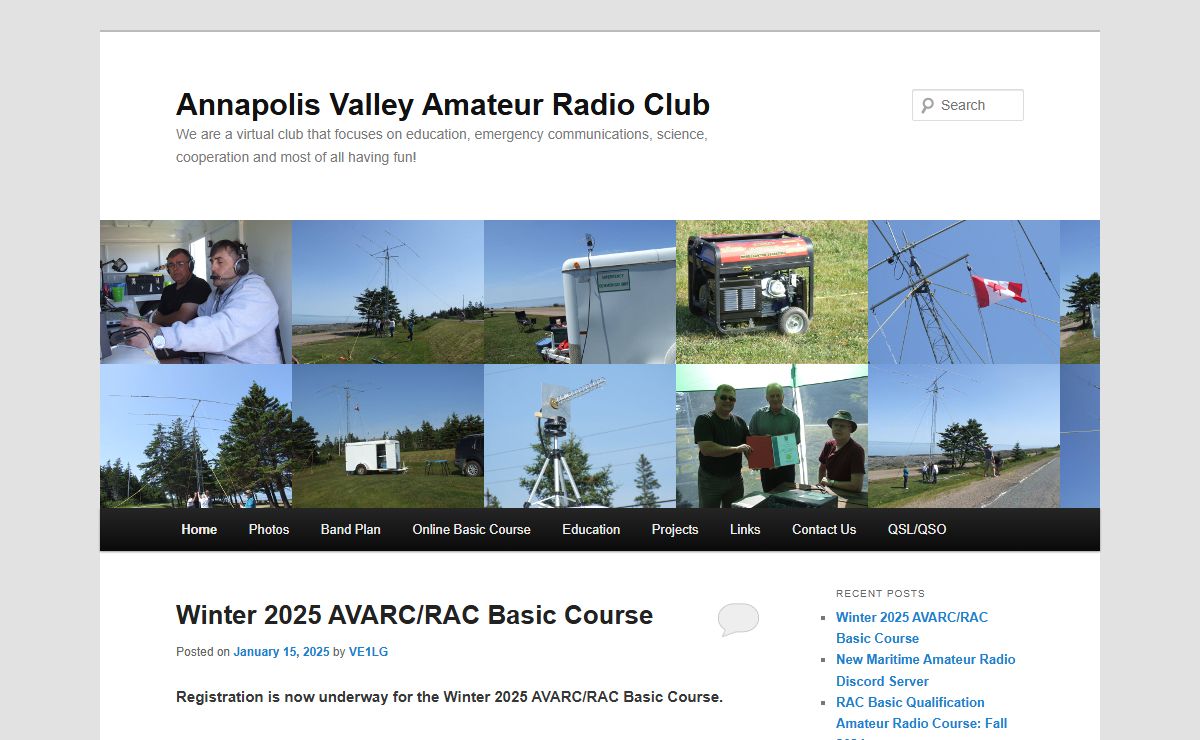 Annapolis Valley Amateur Radio Club | We are a virtual club that focuses on education, emergency communications, science, cooperation and most of all having fun!