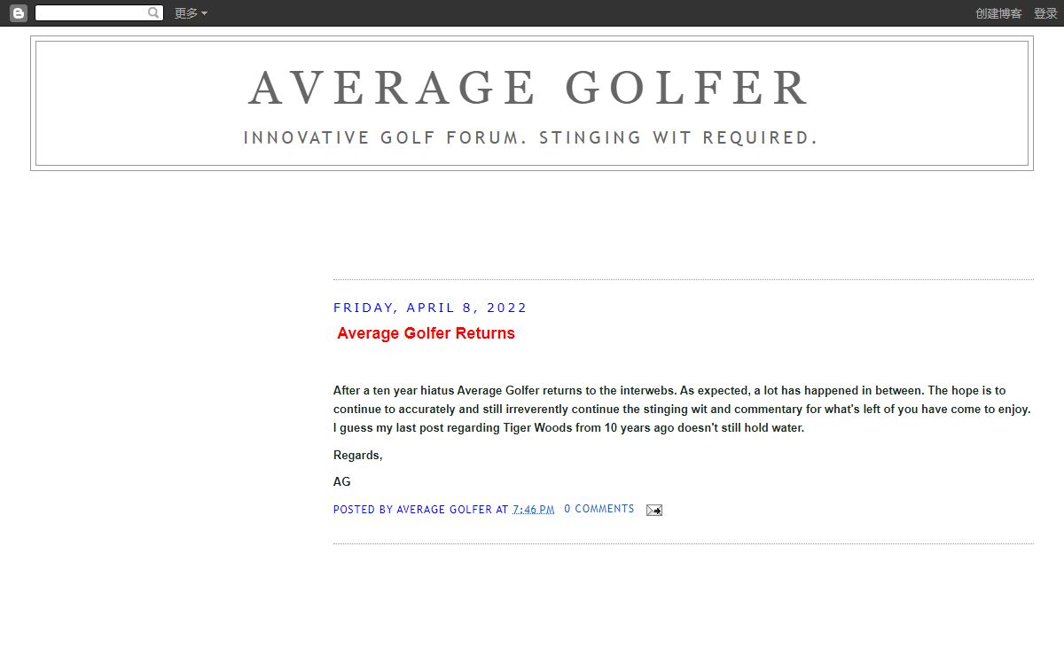Average Golfer