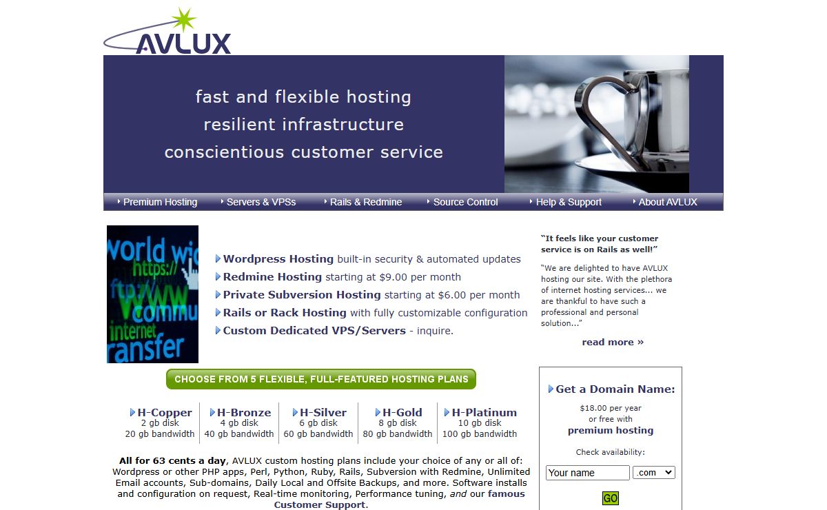 AVLUX Hosting :: Rails, Wordpress, Redmine - Home