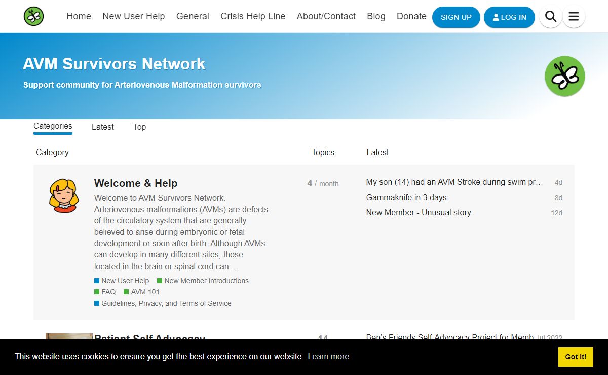AVM Survivors Network - Support community for Arteriovenous Malformation survivors