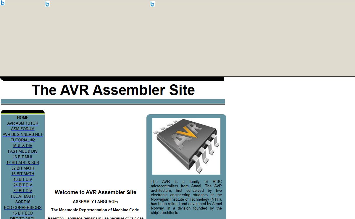 The AVR Assembler Site