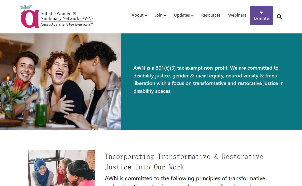 Autistic Women & Nonbinary Network (AWN)