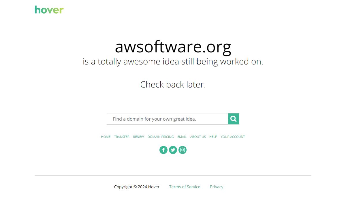 awsoftware.org is coming soon