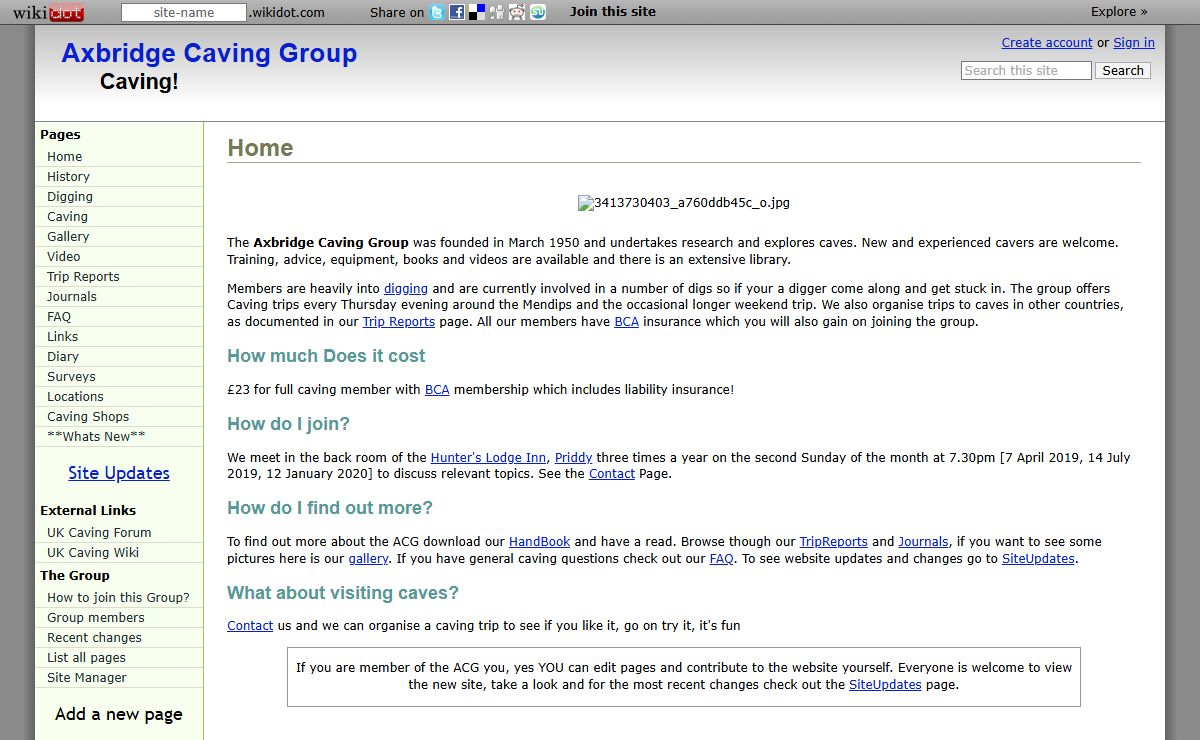 Home - Axbridge Caving Group