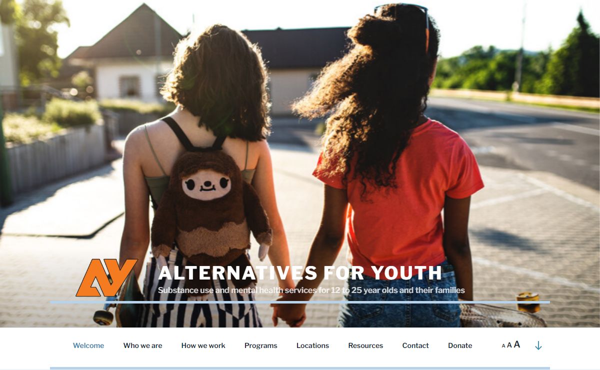 Alternatives for Youth – Substance use and mental health services for 12 to 25 year olds and their families