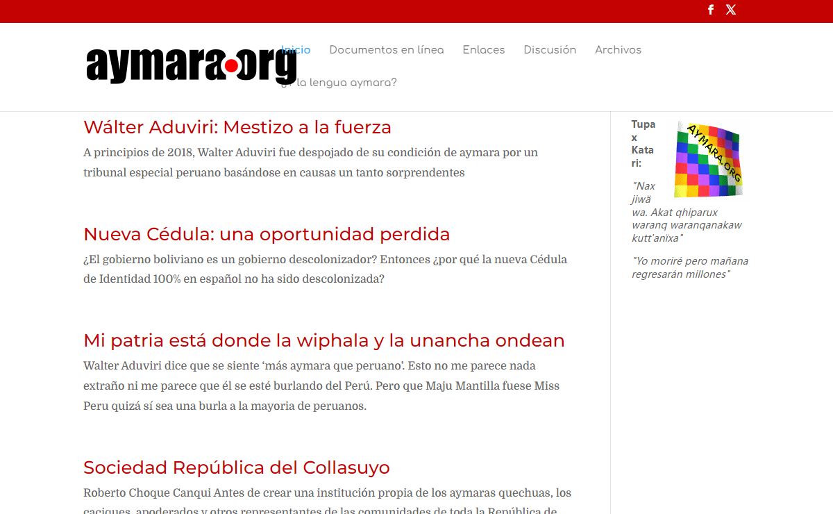 Aymara Uta — Una lengua, una cultura y un pueblo
