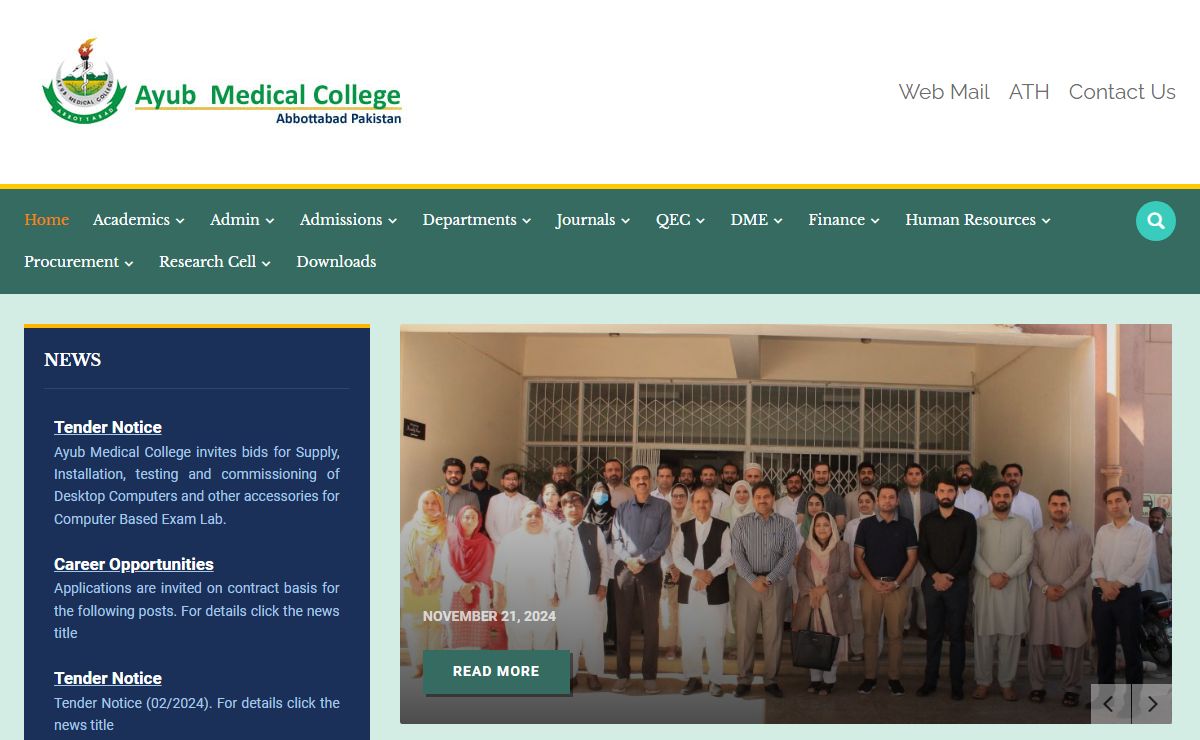 Ayub Medical College, Abbottabad.