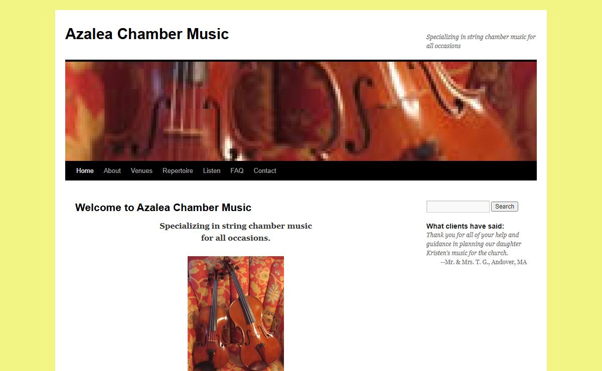 Azalea Chamber Music | Specializing in string chamber music for all occasions