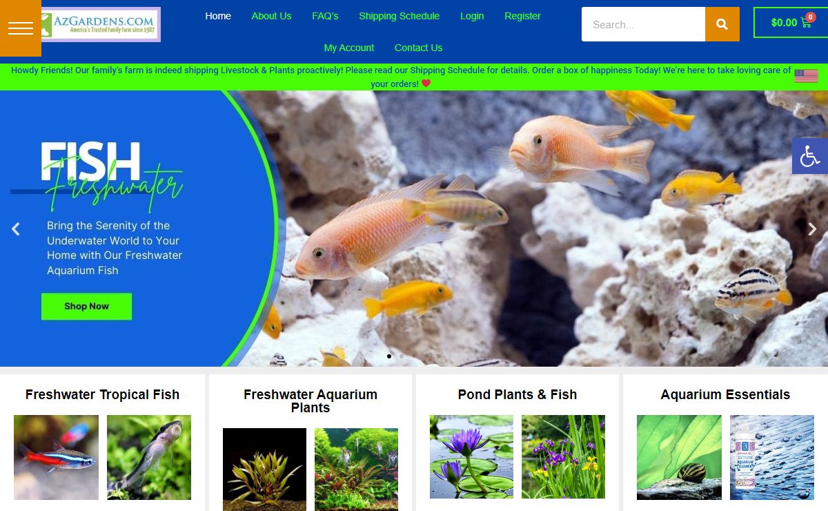 Online Fish Store: Aquarium Plants & Decorations | Arizona Aquatic Gardens