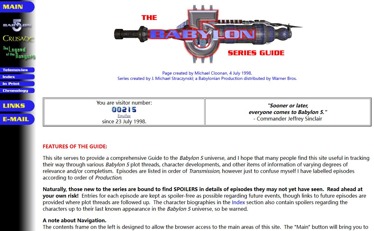 The Babylon 5 Series Guide