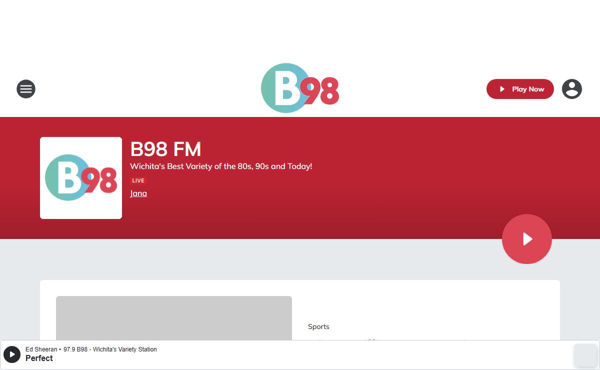 B98 FM - Wichita's Best Variety of the 80s, 90s and Today!