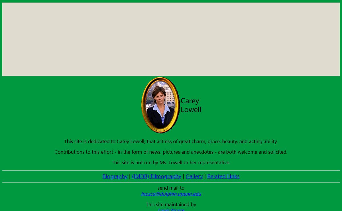 Carey Lowell's Homage Page