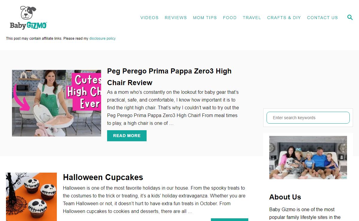 Parenting Resources, Family Recipes, Travel & Product Reviews - Baby Gizmo