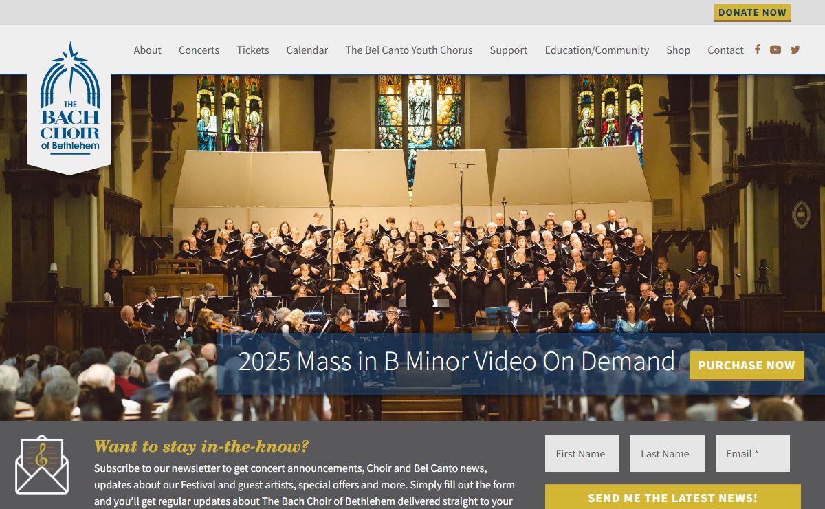 The Bach Choir of Bethlehem - America's Oldest Bach Choir