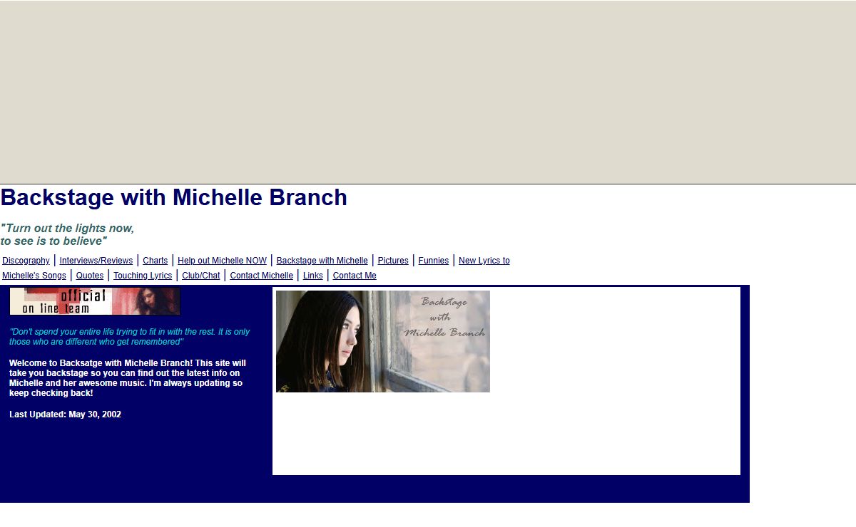 Backstage with Michelle Branch