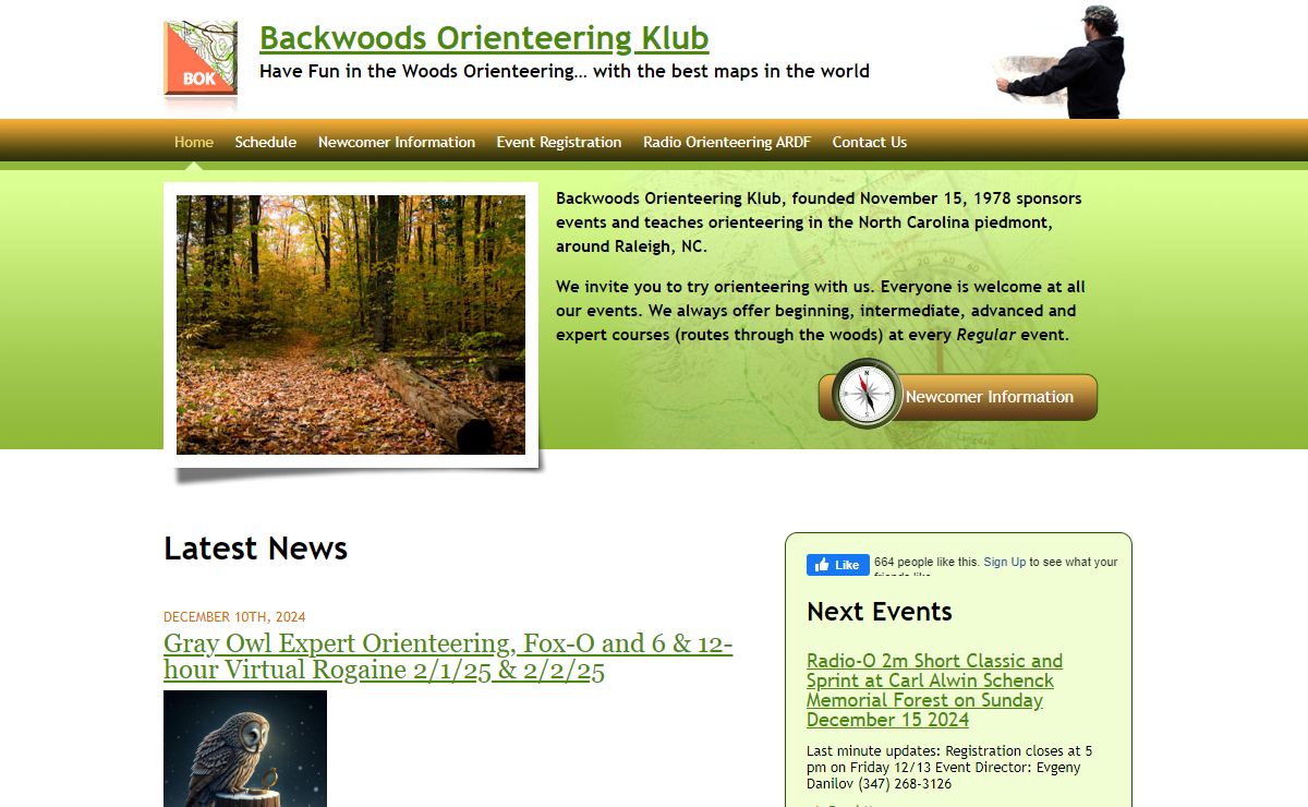 Backwoods Orienteering Klub, Raleigh Durham NC
