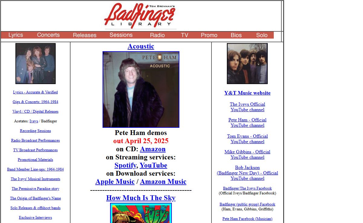 Badfinger Library Home Page