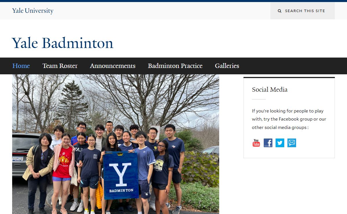 Welcome | Yale Badminton