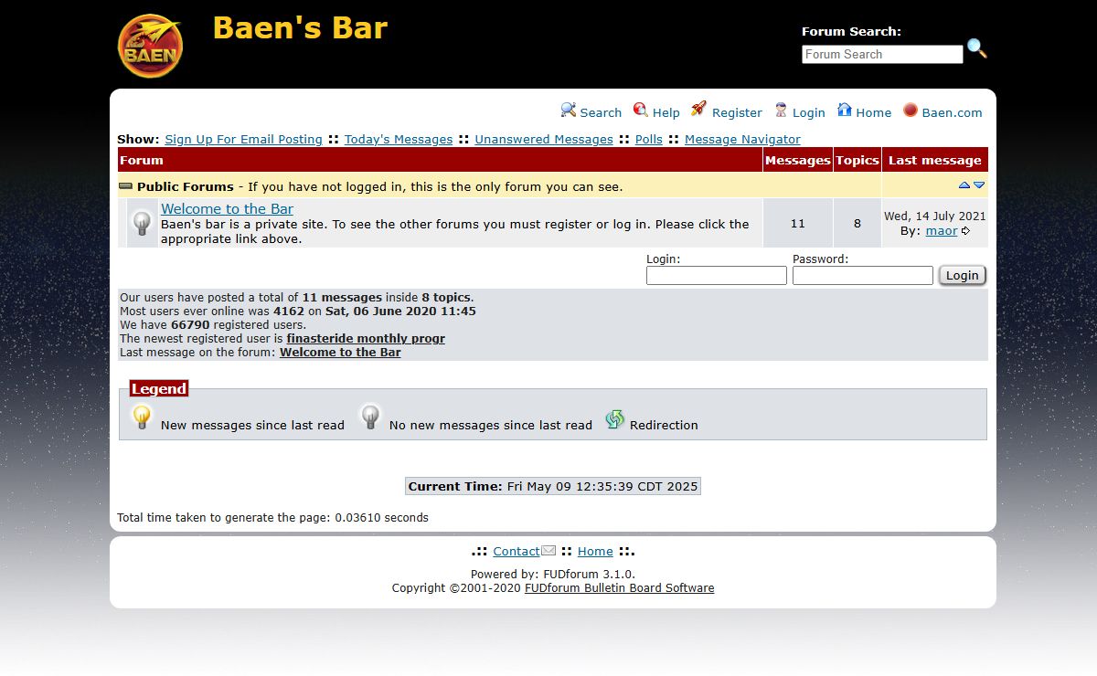 Baen's Bar: Welcome to the forum