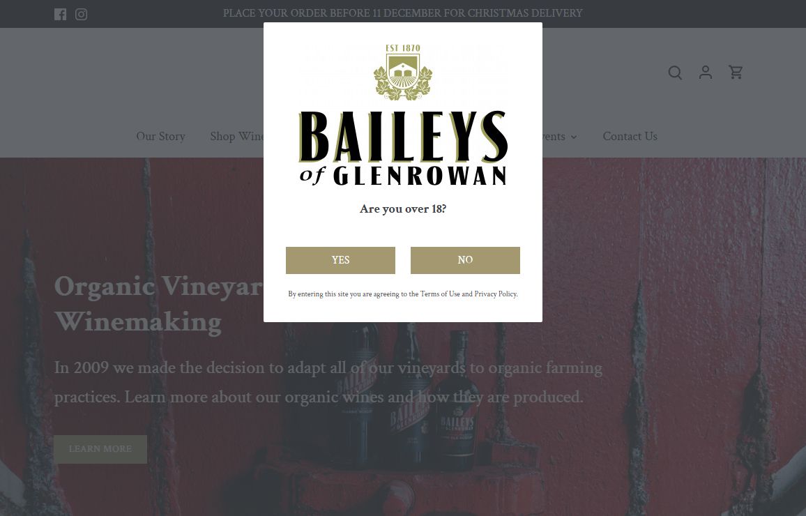 Baileys of Glenrowan Organic Wine | Glenrowan Winery | Buy Online