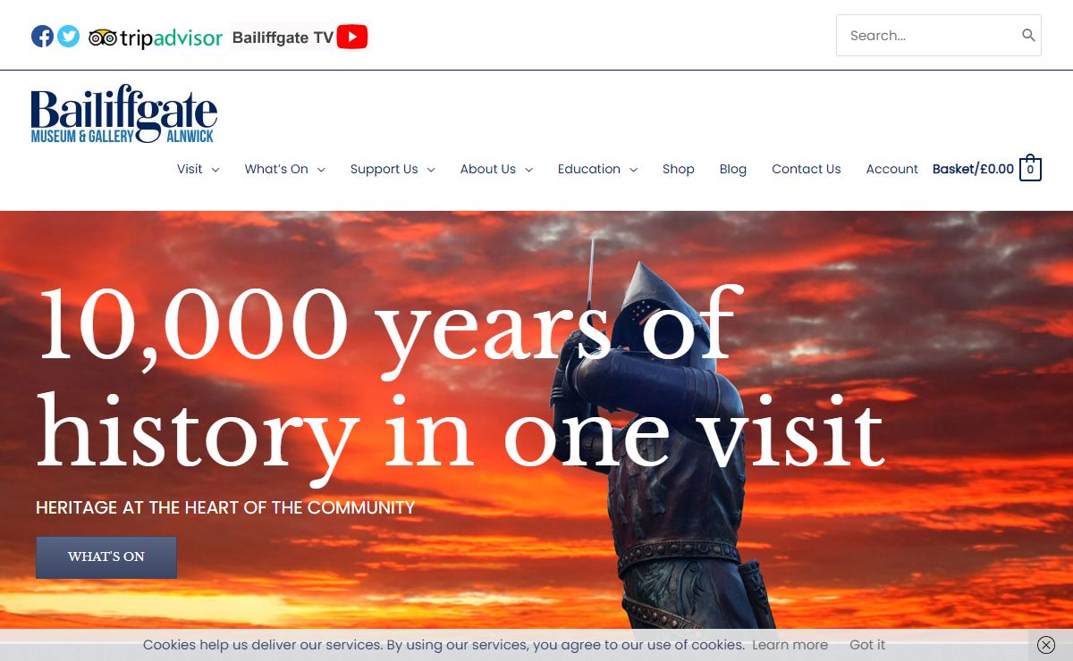 Home-Page Alnwick- Ten thousand years of History - Bailiffgate Museum Alnwick