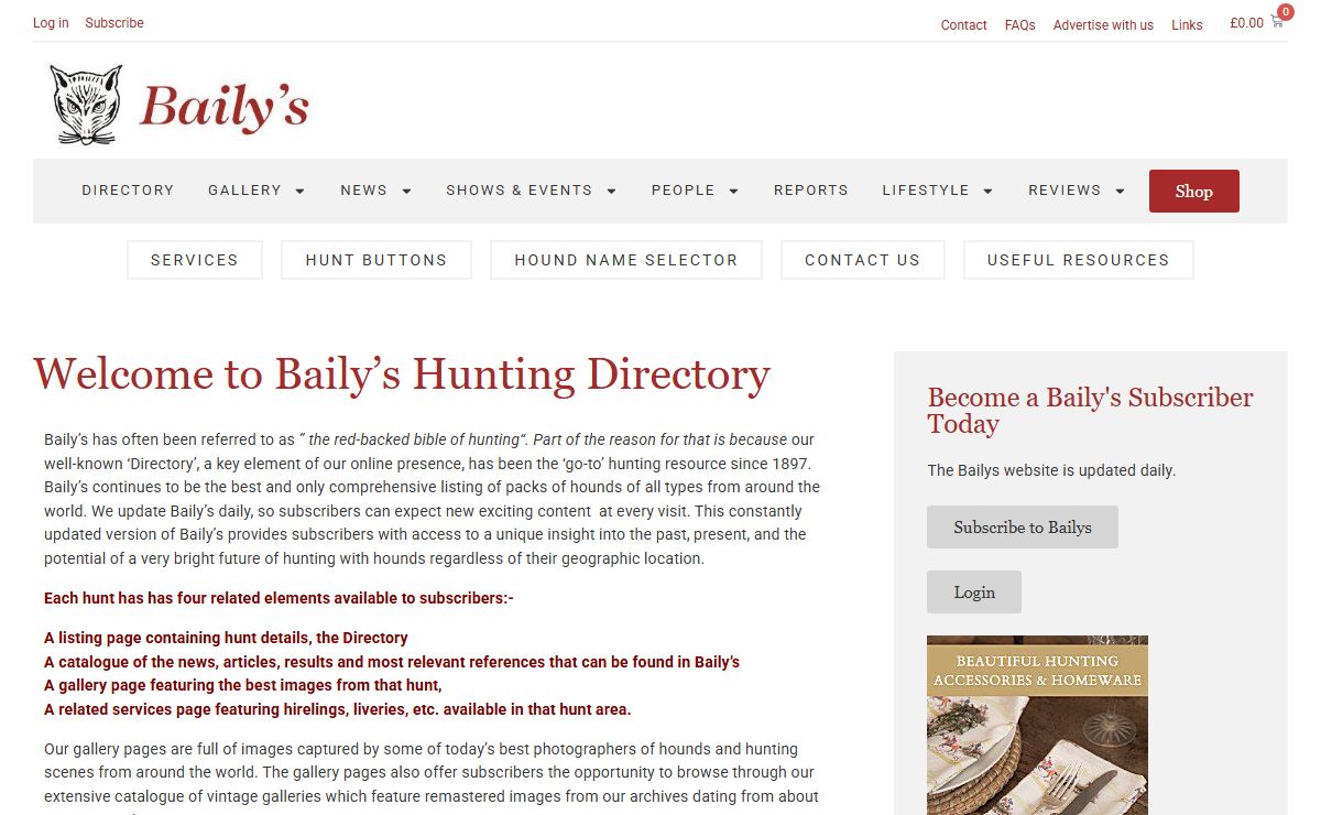Baily’s Hunting Directory