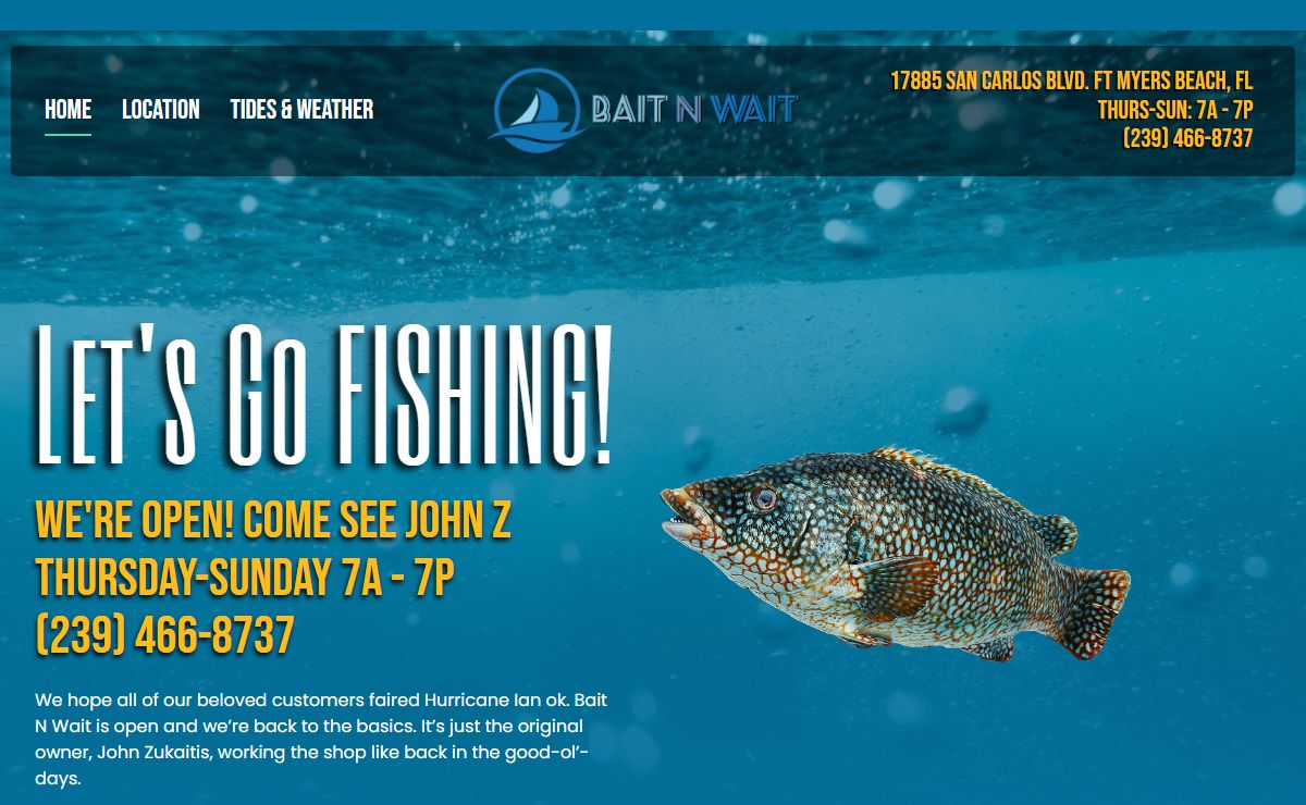 Bait N Wait – Fort Myers Beach – Bait and Tackle FM Beach