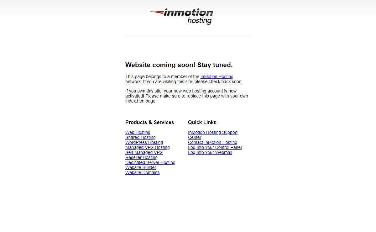 Web Hosting by InMotion Hosting