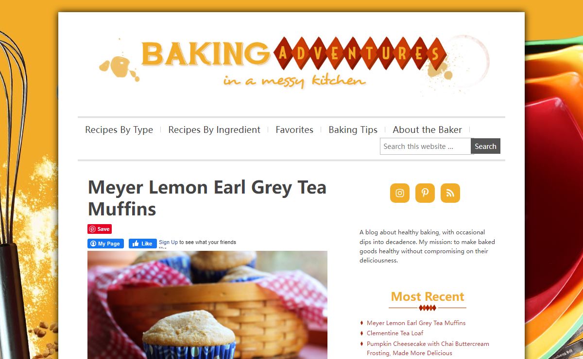 Baking Adventures In A Messy Kitchen - A blog about healthy baking, with occasional dips into decadence.