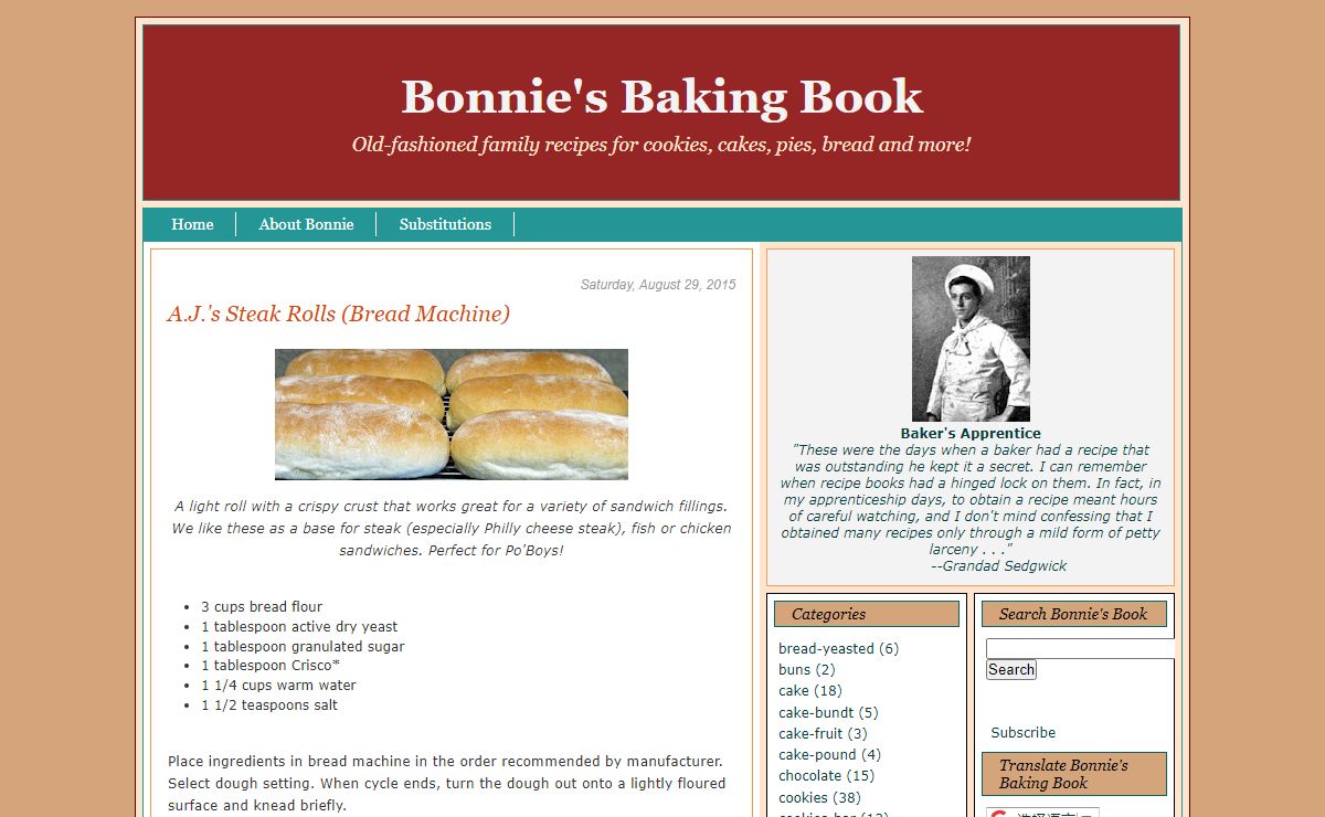 Bonnie's Baking Book