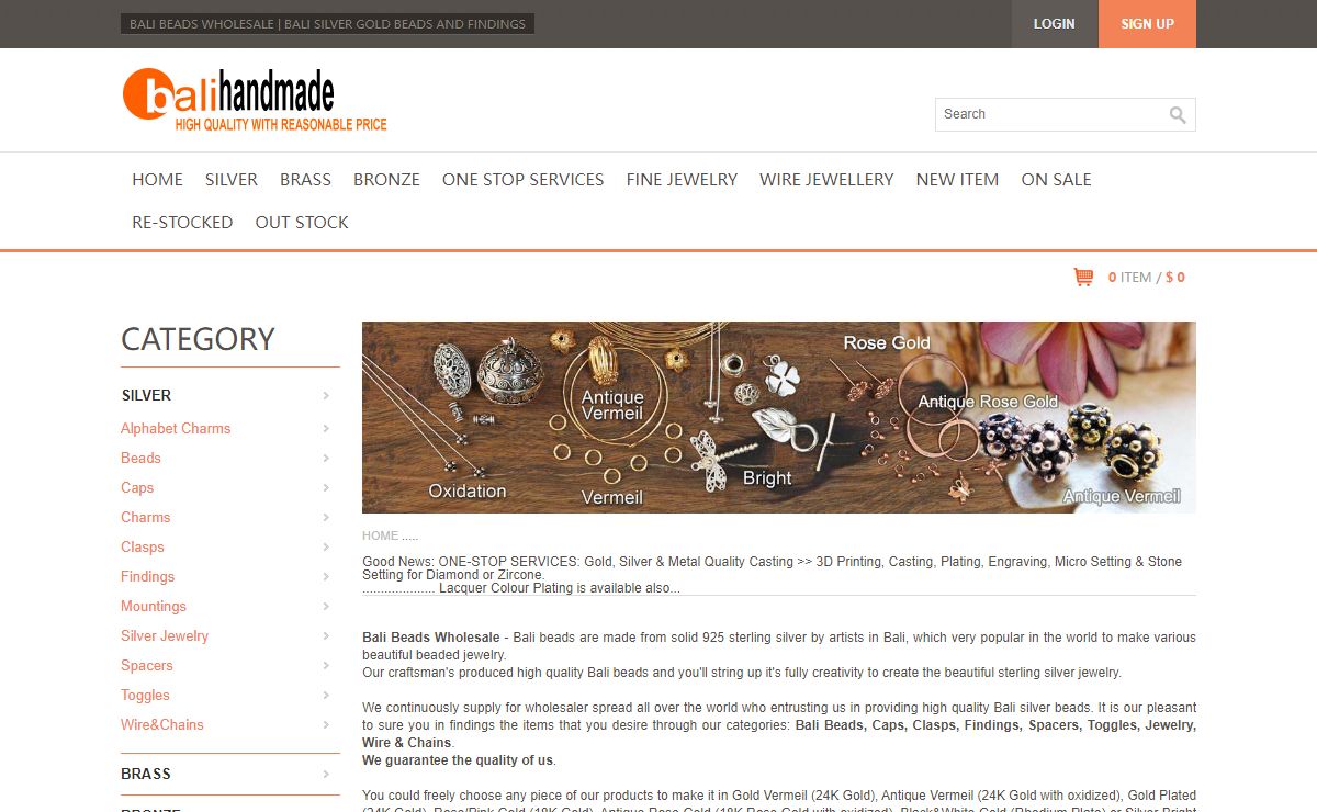 Bali Beads Wholesale | Bali Silver Gold Beads and Findings